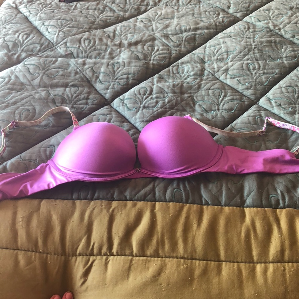 Purple padded bra